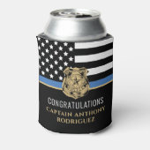 Thin Blue Line Law Enforcement Police Retirement Blikjeskoeler (Blikje Achterkant)