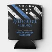 Thin Blue Line Law Enforcement Police Retirement Blikjeskoeler (Achterkant)