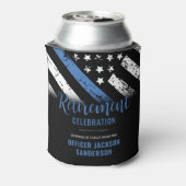 Thin Blue Line Law Enforcement Police Retirement Blikjeskoeler (Blikje Achterkant)