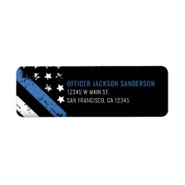 Thin Blue Line Law Enforcement Police Retirement Etiket