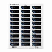 Thin Blue Line Law Enforcement Police Retirement Etiket (Full Sheet)