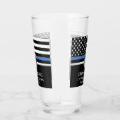Thin Blue Line Law Enforcement Police Retirement Glas (Rechts)