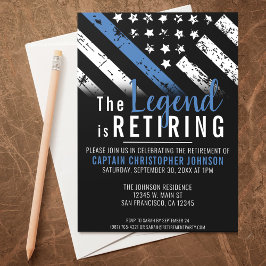 Thin Blue Line Law Enforcement Police Retirement Kaart