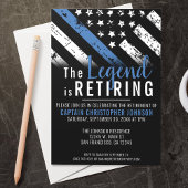 Thin Blue Line Law Enforcement Police Retirement Kaart