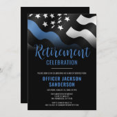 Thin Blue Line Law Enforcement Police Retirement Kaart (Voorkant / Achterkant)