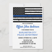 Thin Blue Line Law Enforcement Police Retirement Kaart (Voorkant)