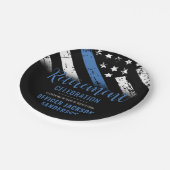 Thin Blue Line Law Enforcement Police Retirement Papieren Bordje (Gekanteld)