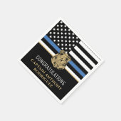 Thin Blue Line Law Enforcement Police Retirement Servet (Hoek)