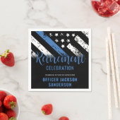 Thin Blue Line Law Enforcement Police Retirement Servet (Insitu)