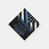 Thin Blue Line Law Enforcement Police Retirement Servet (Hoek)