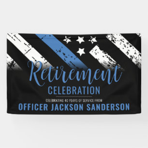 Thin Blue Line Law Enforcement Police Retirement Spandoek