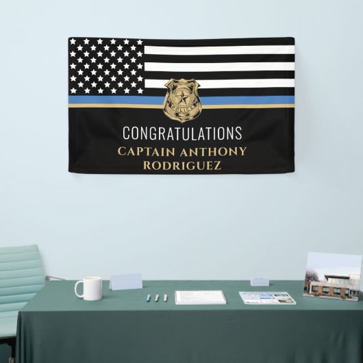 Thin Blue Line Law Enforcement Police Retirement Spandoek (Beurs)