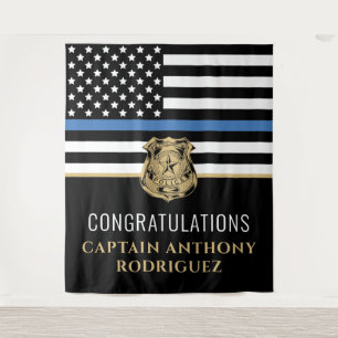 Thin Blue Line Law Enforcement Police Retirement Wandkleed