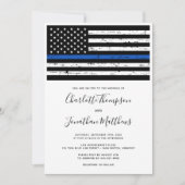 Thin Blue Line Law Enforcement Police Weddenschap  Kaart (Voorkant)