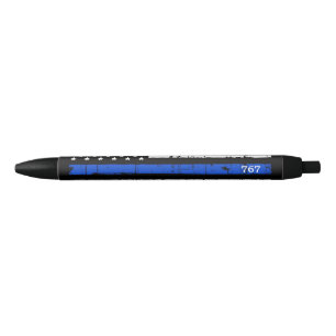 Thin Blue Line Law Enforcement Police     Zwarte Inkt Pen