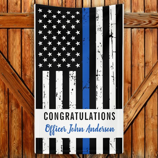 Thin Blue Line Law Enforcement Retirement Police Spandoek