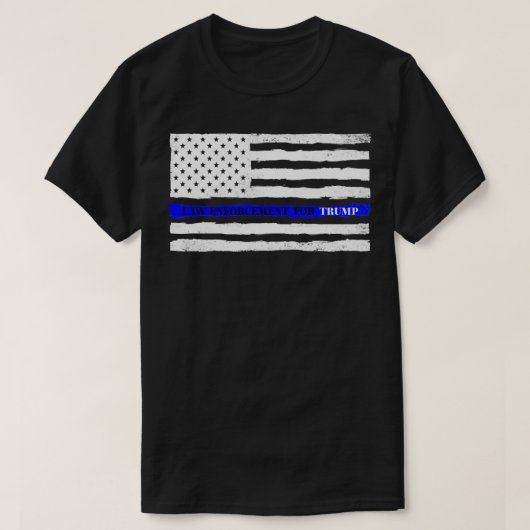 Thin Blue Line Law Enforcement voor TRUMP T-shirt (Design voorkant)