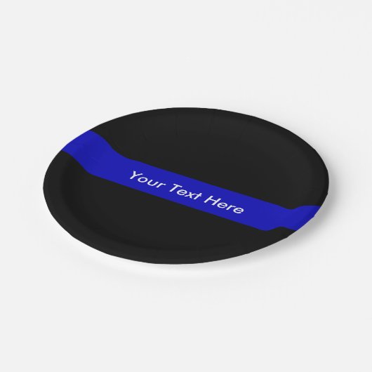 Thin Blue Line Law Support Papieren Bordje (Gekanteld)