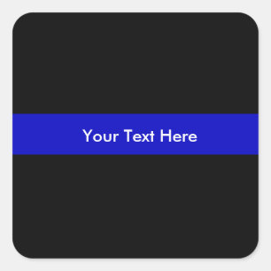 Thin Blue Line Law Support Vierkante Sticker