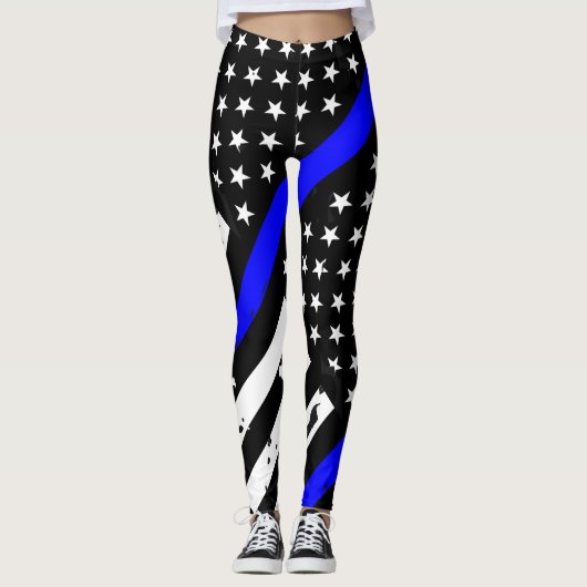 Thin Blue Line Leggings (Voorkant)