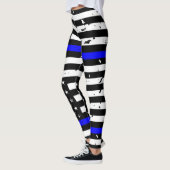 Thin Blue Line Leggings - horizontaal (Links)