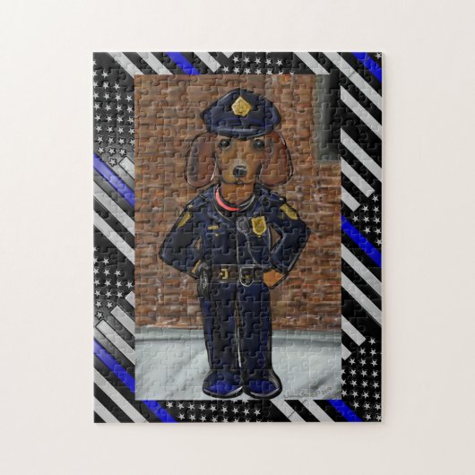 THIN BLUE LINE LEGPUZZEL (Verticaal)