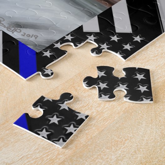 THIN BLUE LINE LEGPUZZEL (Zijkant)