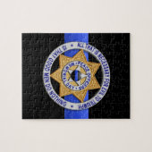 Thin Blue Line Legpuzzel (Horizontaal)