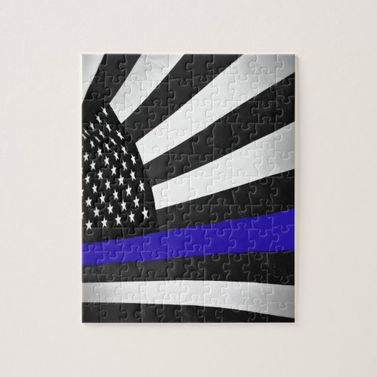 Thin Blue Line Legpuzzel (Verticaal)
