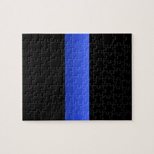 Thin Blue Line Legpuzzel (Horizontaal)