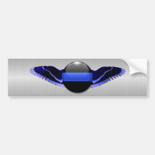 Thin Blue Line - Luchtvaartpolitie Bumpersticker