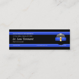 Thin Blue Line Luitenant Custom Visitekaartje