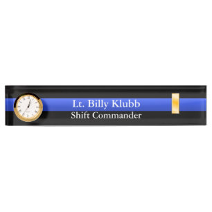 Thin Blue Line - Luitenant Rank Desk Name Bord Naambordje