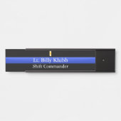Thin Blue Line - Luitenant Rank Deurbordje (Voorkant)