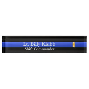 Thin Blue Line - Luitenant Rank Naambordje