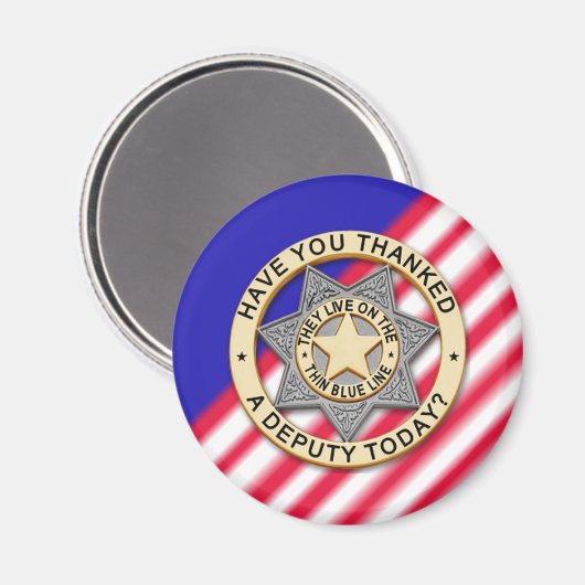 Thin Blue Line Magneet (Voorkant / Achterkant)