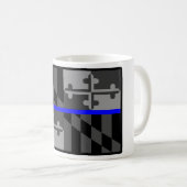 THIN BLUE LINE MARYLAND STATE FLAG COFFEE MOK (Voorkant rechts)