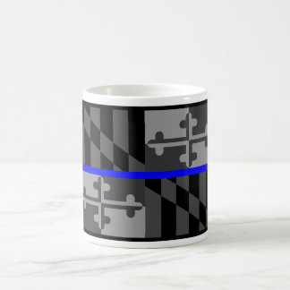 THIN BLUE LINE MARYLAND STATE FLAG COFFEE MOK
