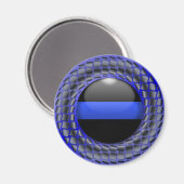 Thin Blue Line Medallion Magneet (Voorkant / Achterkant)