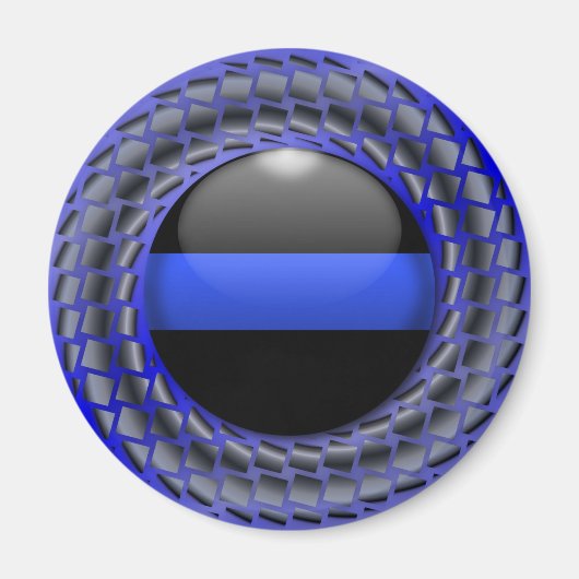 Thin Blue Line Medallion Magneet (Voorkant)