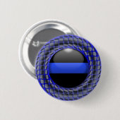 Thin Blue Line Medallion Ronde Button 5,7 Cm (Voorkant /achterkant)