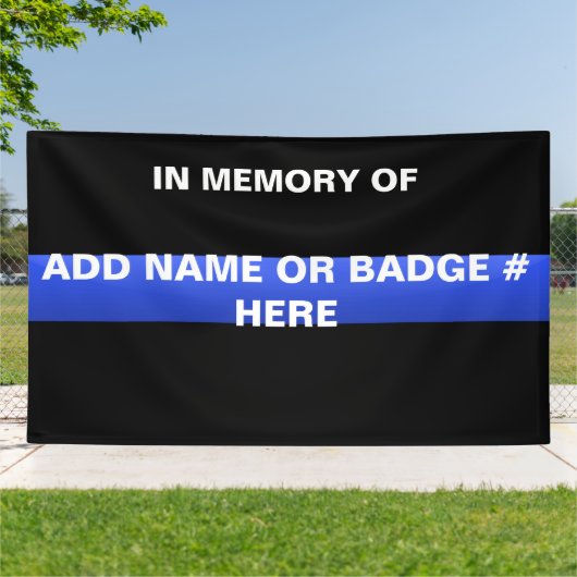 Thin Blue Line Memorial Banner (Buitenkant)