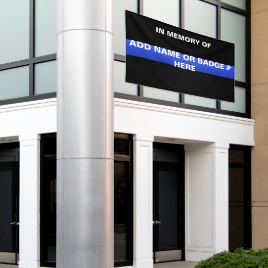 Thin Blue Line Memorial Banner (Buitenkant Gebouw)