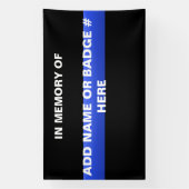 Thin Blue Line Memorial Banner (Verticaal)