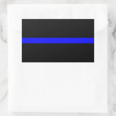 Thin Blue Line Memorial Symbolisch op Rechthoekige Sticker (Tas)