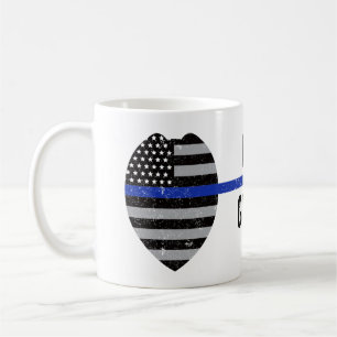 Thin Blue Line, met je zes, Mok van politie mam