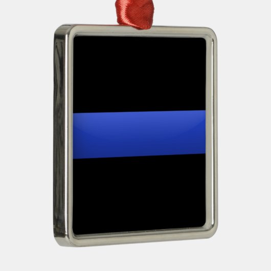 Thin Blue Line Metalen Ornament (Rechts)
