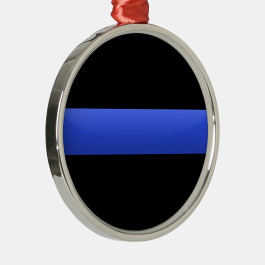 Thin Blue Line Metalen Ornament (Rechts)