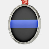 Thin Blue Line Metalen Ornament (Links)