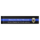 Thin Blue Line - Miranda Desk Name Bord Naambordje (Voorkant)